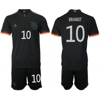 Men 2020-2021 European Cup Germany away black 10 Adidas Soccer Jersey