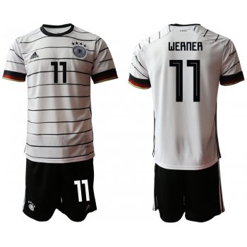 Men 2021 European Cup Germany home white 11 Soccer Jersey2