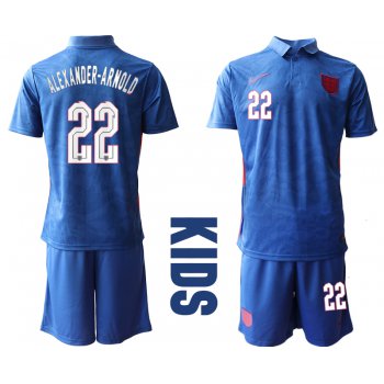 2021 European Cup England away Youth 22 soccer jerseys