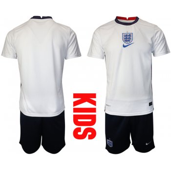 2021 European Cup England home Youth white soccer jerseys