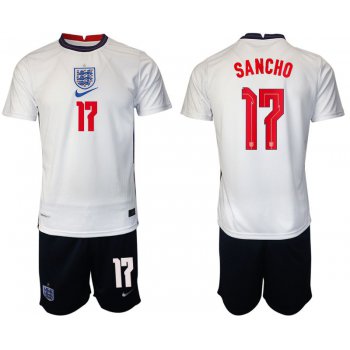 Men 2020-2021 European Cup England home white 17 Nike Soccer Jersey