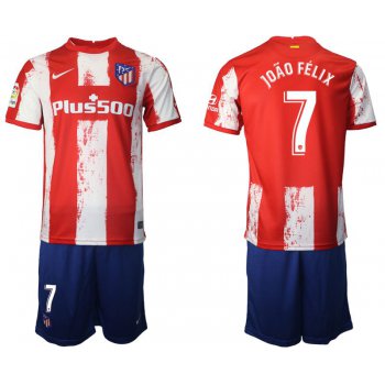 Men 2021-2022 Club Atletico Madrid home red 7 Nike Soccer Jersey