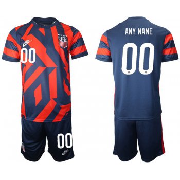 Men 2020-2021 National team United States away customized blue Nike Soccer Jersey
