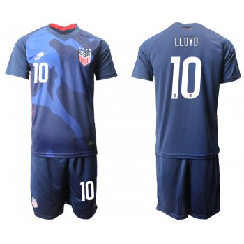 Men 2020-2021 Season National team United States away blue 10 Soccer Jersey1