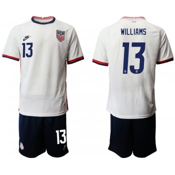 Men 2020-2021 Season National team United States home white 13 Soccer Jersey