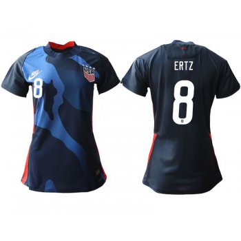 Women 2020-2021 Season National Team America away aaa 8 blue Soccer Jerseys