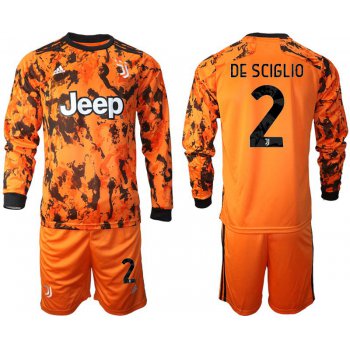 Men 2020-2021 club Juventus away long sleeves 2 orange Soccer Jerseys