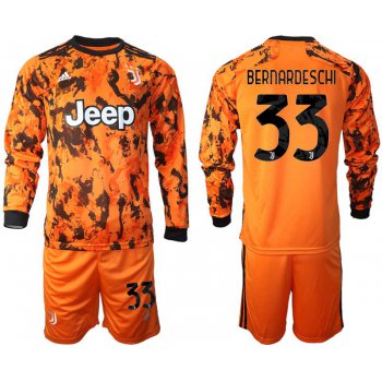 Men 2020-2021 club Juventus away long sleeves 33 orange Soccer Jerseys