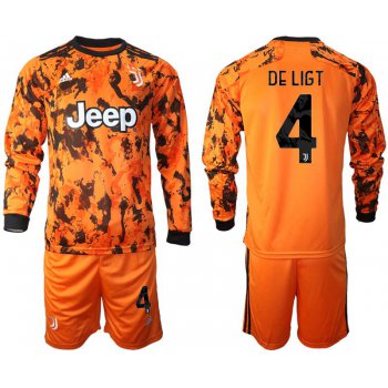 Men 2020-2021 club Juventus away long sleeves 4 orange Soccer Jerseys