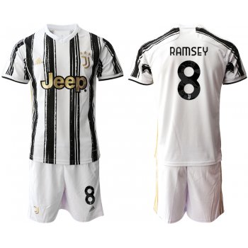 Men 2020-2021 club Juventus home 8 white black Soccer Jerseys