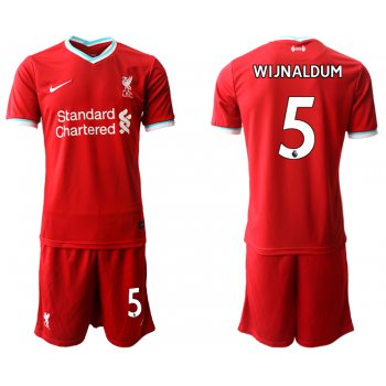 Men 2020-2021 club Liverpool home 5 red Soccer Jerseys