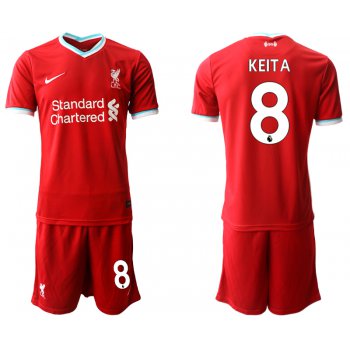 Men 2020-2021 club Liverpool home 8 red Soccer Jerseys