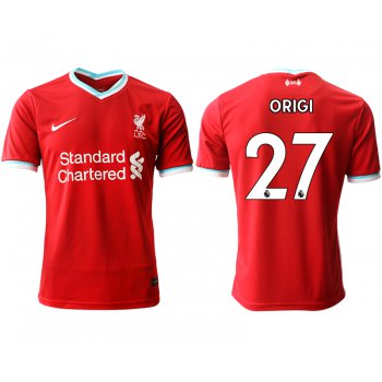 Men 2020-2021 club Liverpool home aaa version 27 red Soccer Jerseys