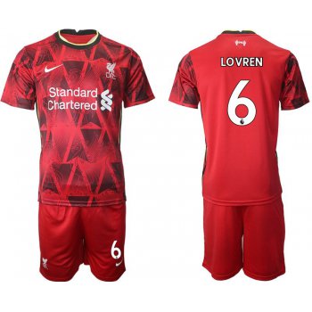 Men 2021-2022 Club Liverpool home red 6 Nike Soccer Jersey