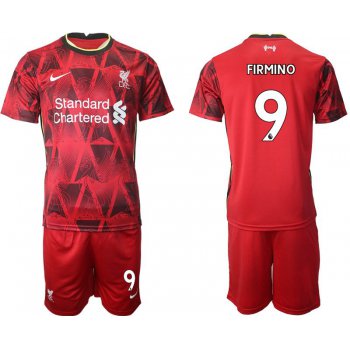 Men 2021-2022 Club Liverpool home red 9 Nike Soccer Jersey