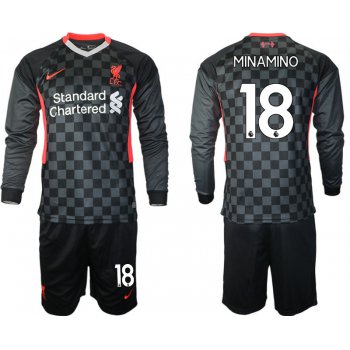 Men 2021 Liverpool away long sleeves 18 soccer jerseys