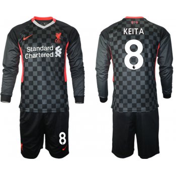 Men 2021 Liverpool away long sleeves 8 soccer jerseys