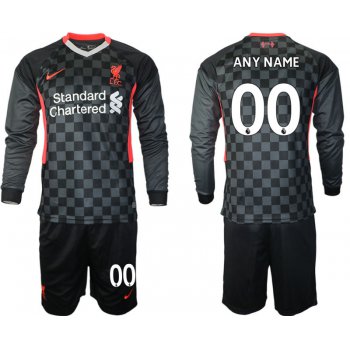 Men 2021 Liverpool away long sleeves custom soccer jerseys