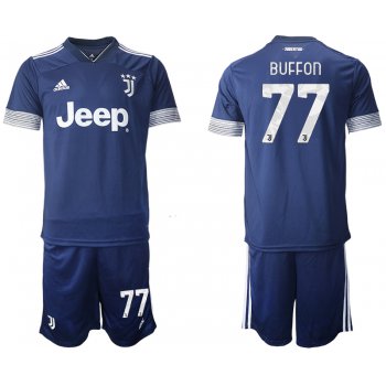 Men 2020-2021 club Juventus away 77 blue Soccer Jerseys