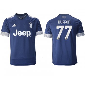 Men 2020-2021 club Juventus away aaa version 77 blue Soccer Jerseys