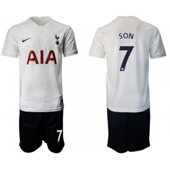 Men 2021-2022 Club Tottenham home white 7 Nike Soccer Jersey