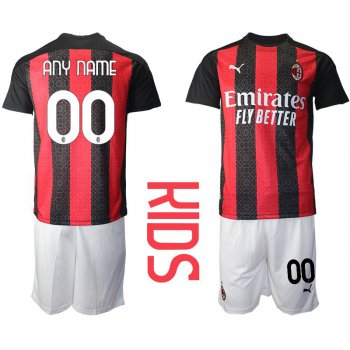 Youth 2020-2021 club AC milan home customized red Soccer Jerseys