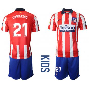 Youth 2020-2021 club Atletico Madrid home 21 red Soccer Jerseys