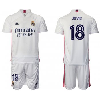 Men 2020-2021 club Real Madrid home 18 white Soccer Jerseys