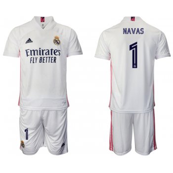 Men 2020-2021 club Real Madrid home 1 white Soccer Jerseys
