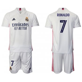 Men 2020-2021 club Real Madrid home 7 white Soccer Jerseys1