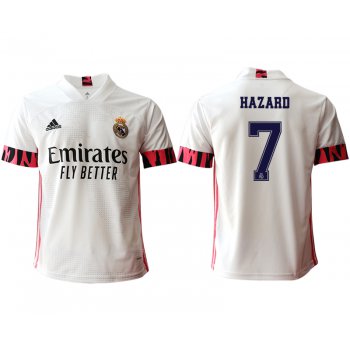 Men 2020-2021 club Real Madrid home aaa version 7 white Soccer Jerseys