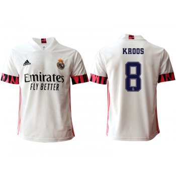 Men 2020-2021 club Real Madrid home aaa version 8 white Soccer Jerseys