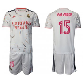 Men 2021-2022 Club Real Madrid home white 15 Adidas Soccer Jersey