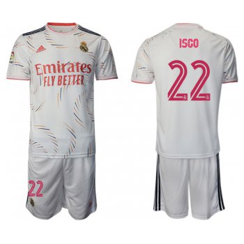 Men 2021-2022 Club Real Madrid home white 22 Adidas Soccer Jersey