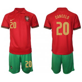 Men 2020-2021 European Cup Portugal home red 20 Nike Soccer Jersey