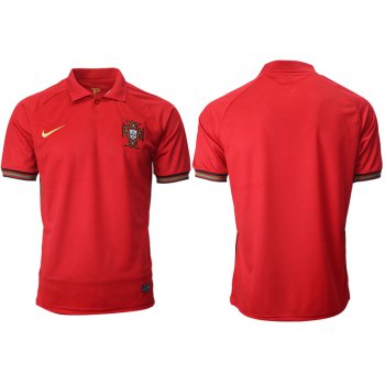 Men 2021 Europe Portugal home AAA version red soccer jerseys