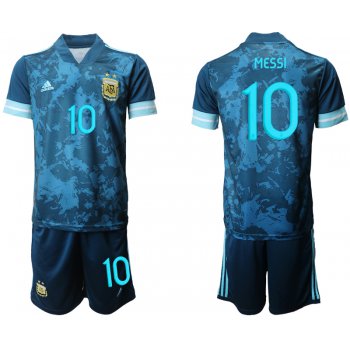 Men 2021 National Argentina away 10 blue soccer jerseys
