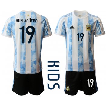 Youth 2020-2021 Season National team Argentina home white 19 Soccer Jersey