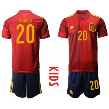 Youth 2021 European Cup Spain home red 20 Soccer Jersey