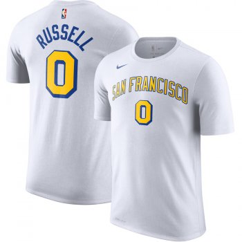 Golden State Warriors #0 D'Angelo Russell Nike Hardwood Classic Name & Number T-Shirt White