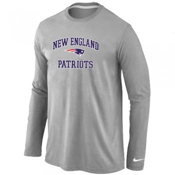 Nike New England Patriots Heart Grey Long Sleeve T-Shirt
