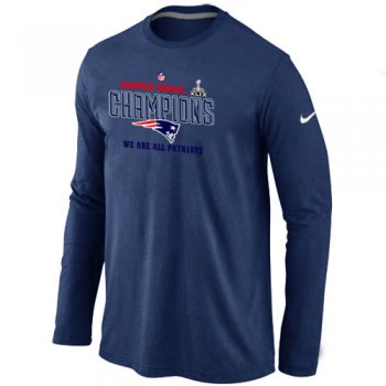 Nike New England Patriots Majestic D.Blue Super Bowl XLIX Long Sleeve T-Shirts