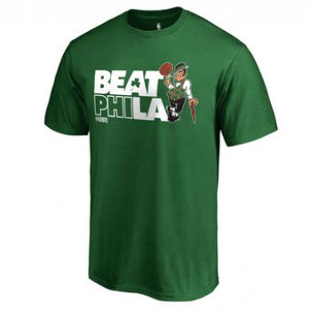 Men's Boston Celtics Majestic Green 2018 NBA Playoffs Beat Phila T-Shirt