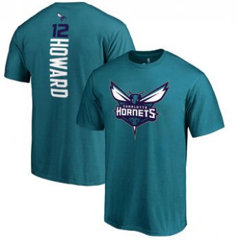 Men's Charlotte Hornets 12 Dwight Howard Fanatics Branded Teal Backer Name & Number T-Shirt