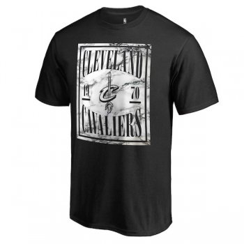 Men's Cleveland Cavaliers Fanatics Branded Black Court Vision Marble T-Shirt