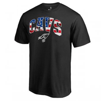 Men's Cleveland Cavaliers Fanatics Branded Black Logo Banner Wave T-Shirt