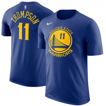 Men's Golden State Warriors 11 Klay Thompson Nike Royal Name & Number Performance T-Shirt