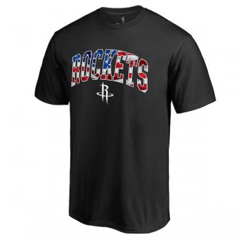 Men's Houston Rockets Black Banner Wave T-Shirt