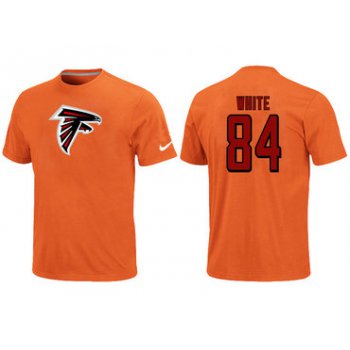 Nike Atlanta Falcons 84 white Name & Number T-Shirt Orange