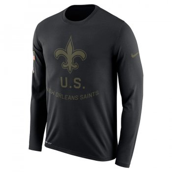 New Orleans Saints Nike Salute To Service Sideline Legend Performance Long Sleeve T-Shirt Black